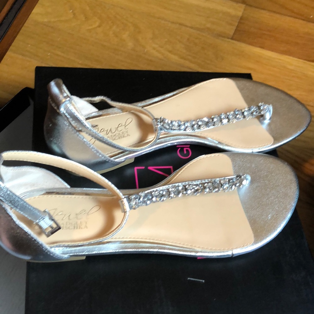 Jewel by Badgley crystal sandals